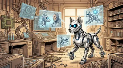 The new robo-pup, designated Bolt 2.0, looked around with curiosity. He accessed Bolt's memory banks, absorbing his predecessor's experiences, his courage, his… The new robo-pup, designated Bolt 2.0, looked around with curiosity. He accessed Bolt's memory banks, absorbing his predecessor's experiences, his courage, his…