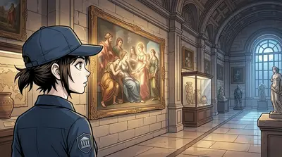 Sixteen-year-old Elara, a young woman with a rebellious spirit, was the museum's night guard. Her eyes, usually filled with teenage angst, sparkled with wonder… Sixteen-year-old Elara, a young woman with a rebellious spirit, was the museum's night guard. Her eyes, usually filled with teenage angst, sparkled with wonder…