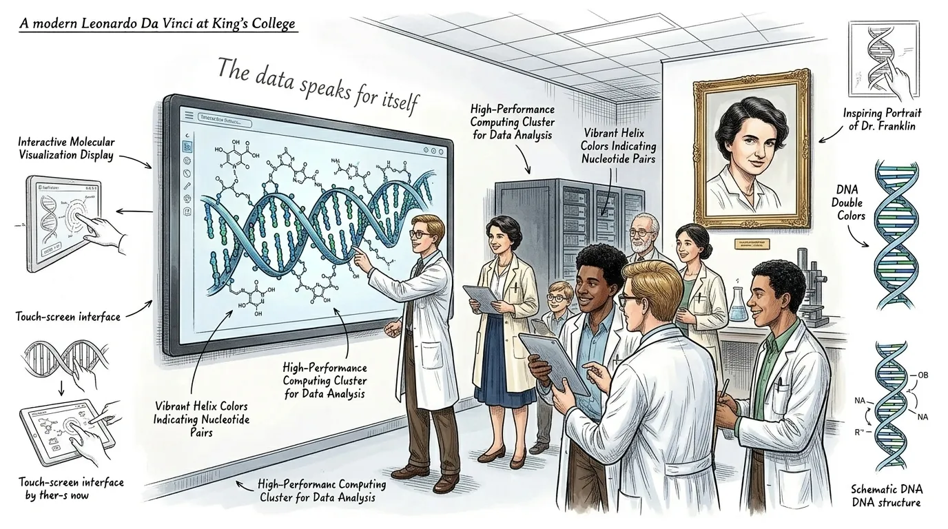 لقد أرست أعمال روزاليند فرانكلين حول الحمض النووي (DNA) والحمض النووي الريبوزي (RNA) والفيروسات، أساساً جوهرياً للبيولوجيا الجزيئية. لقد أرست أعمال روزاليند فرانكلين حول الحمض النووي (DNA) والحمض النووي الريبوزي (RNA) والفيروسات، أساساً جوهرياً للبيولوجيا الجزيئية.