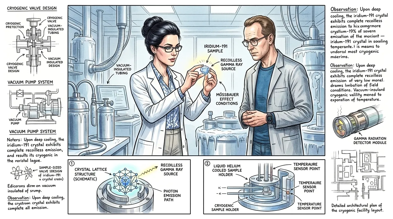 "La idea central de Mössbauer surgió al usar materiales sólidos, específicamente iridio ciento noventa y uno, como emisor y absorbedor," explicó la la doctora…