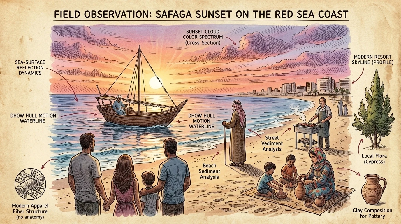 夕阳西下,萨法加(Safaga)在红海的映衬下,化作一片宁静的天堂,将天空染上绚丽的色彩。平和的氛围吸引着游客放松身心,欣赏这颗海岸明珠的美丽。 夕阳西下,萨法加(Safaga)在红海的映衬下,化作一片宁静的天堂,将天空染上绚丽的色彩。平和的氛围吸引着游客放松身心,欣赏这颗海岸明珠的美丽。