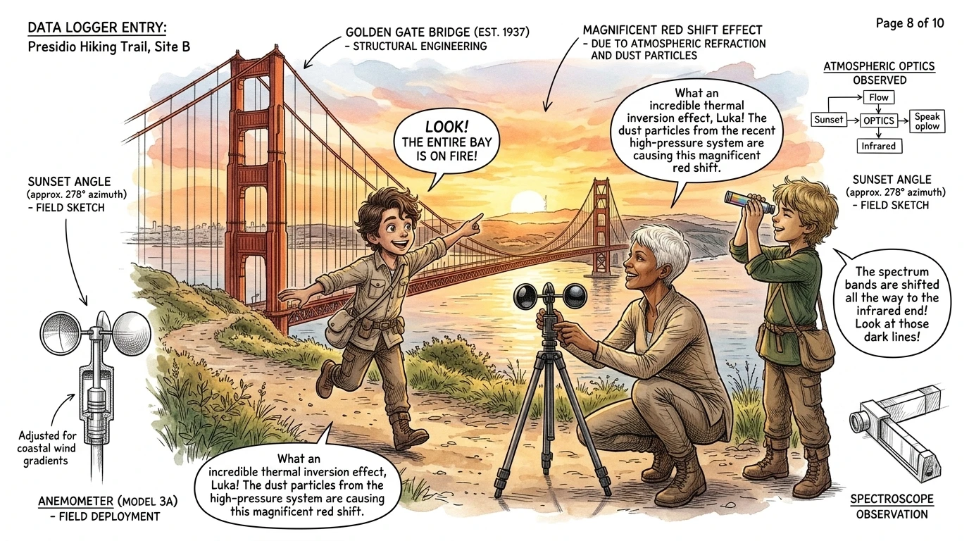 As the sun sets, the Presidio transforms into a golden wonderland, offering breathtaking views of the Golden Gate Bridge. As the sun sets, the Presidio transforms into a golden wonderland, offering breathtaking views of the Golden Gate Bridge.
