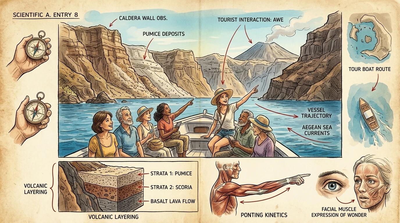 圣托里尼火山口是一个壮观的火山地貌,由数千年前的一次大规模喷发形成。如今,它提供了爱琴海和周边岛屿的迷人景色。乘船游览让游客可以探索火山口,并了解其… 圣托里尼火山口是一个壮观的火山地貌,由数千年前的一次大规模喷发形成。如今,它提供了爱琴海和周边岛屿的迷人景色。乘船游览让游客可以探索火山口,并了解其…