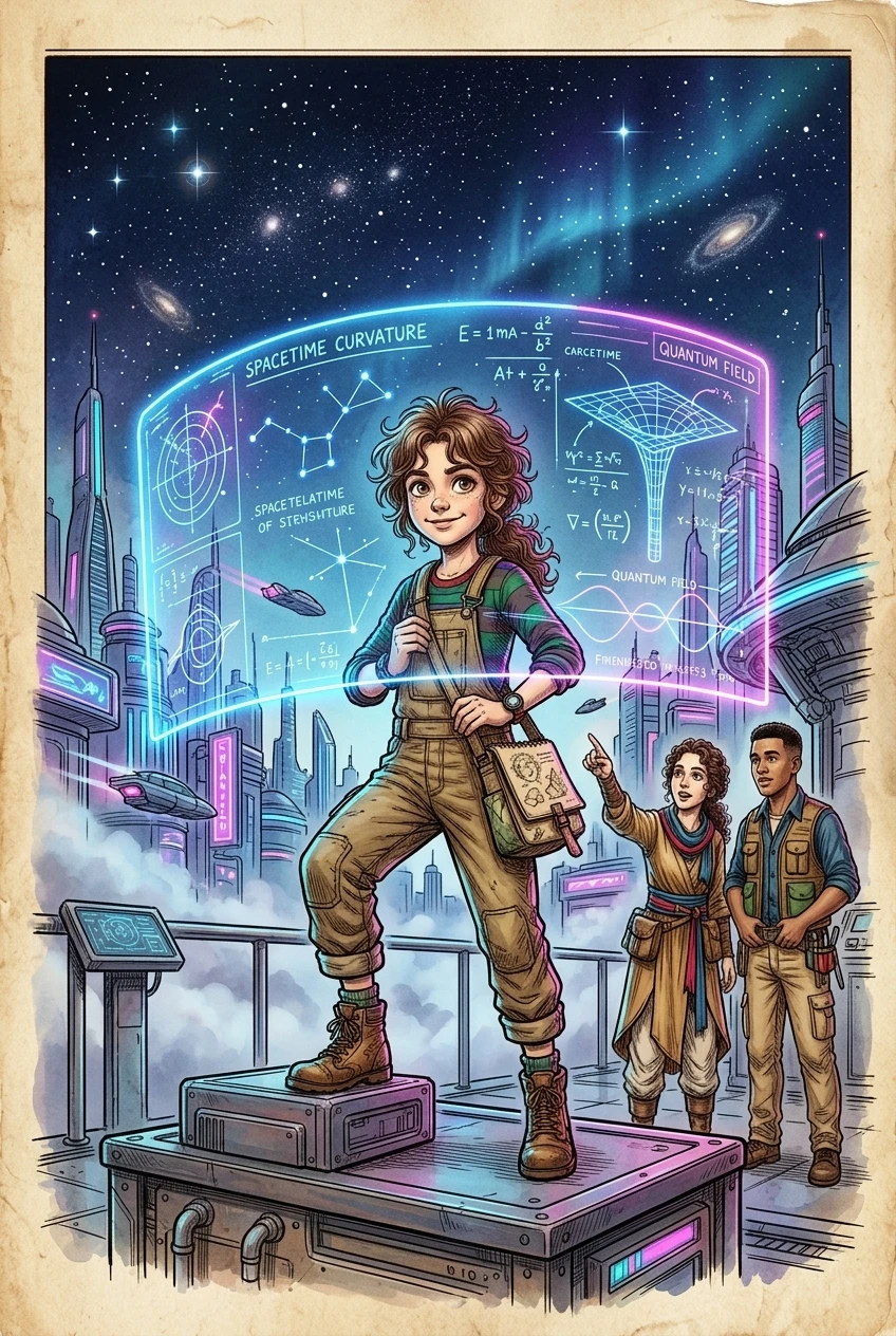 Sapphire Light Bends Space and Time — غلاف الكتاب — Wonder Science
