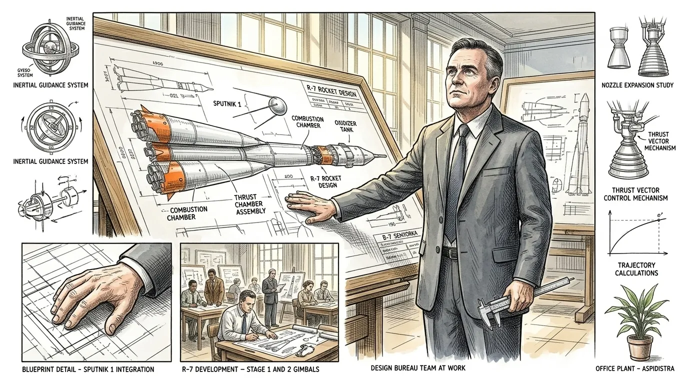 Sergei Korolev — page 4 illustration — Wonder Science Sergei Korolev — page 4 illustration — Wonder Science
