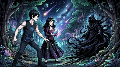 카이가 운석 바위를 향해 손을 뻗자, 나무들 사이에서 어두운 형체가 나타났습니다. 그림자에 가려져 얼굴은 보이지 않았지만, 그 눈은 익숙한…