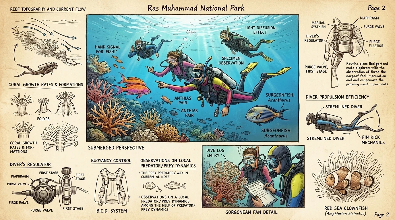 Ras Muhammad National Park, a protected area at the peninsula's southern tip, showcases the Red Sea's rich marine biodiversity. Ras Muhammad National Park, a protected area at the peninsula's southern tip, showcases the Red Sea's rich marine biodiversity.