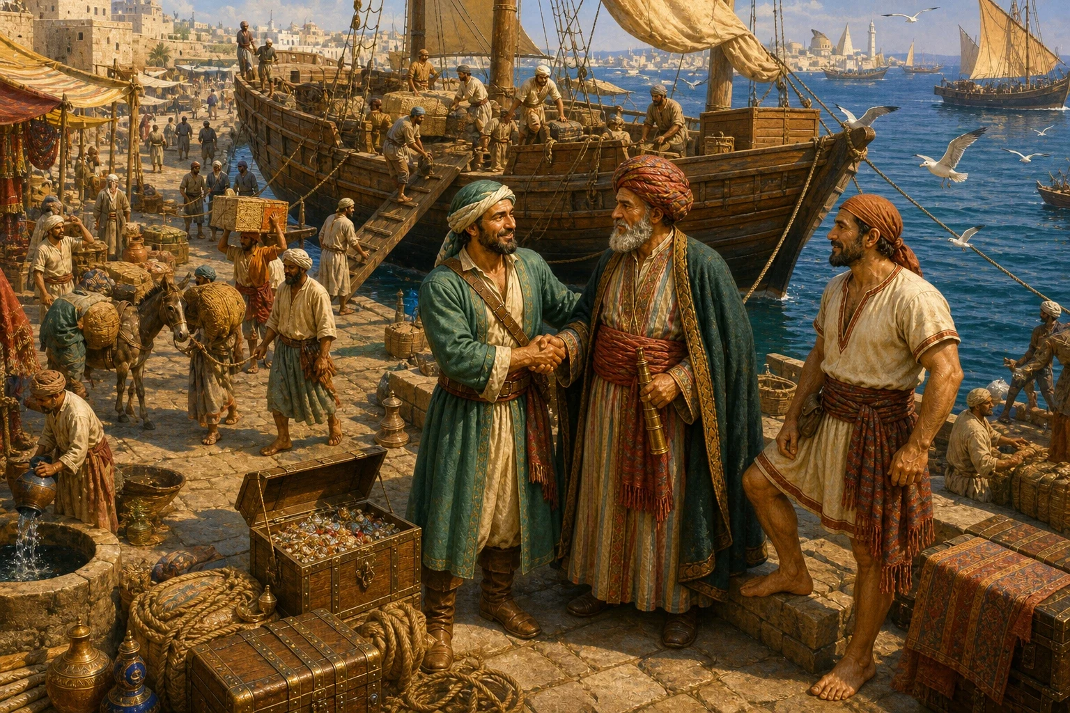 Sinbad the Sailor — page 6 illustration — Wonder Tales Sinbad the Sailor — page 6 illustration — Wonder Tales