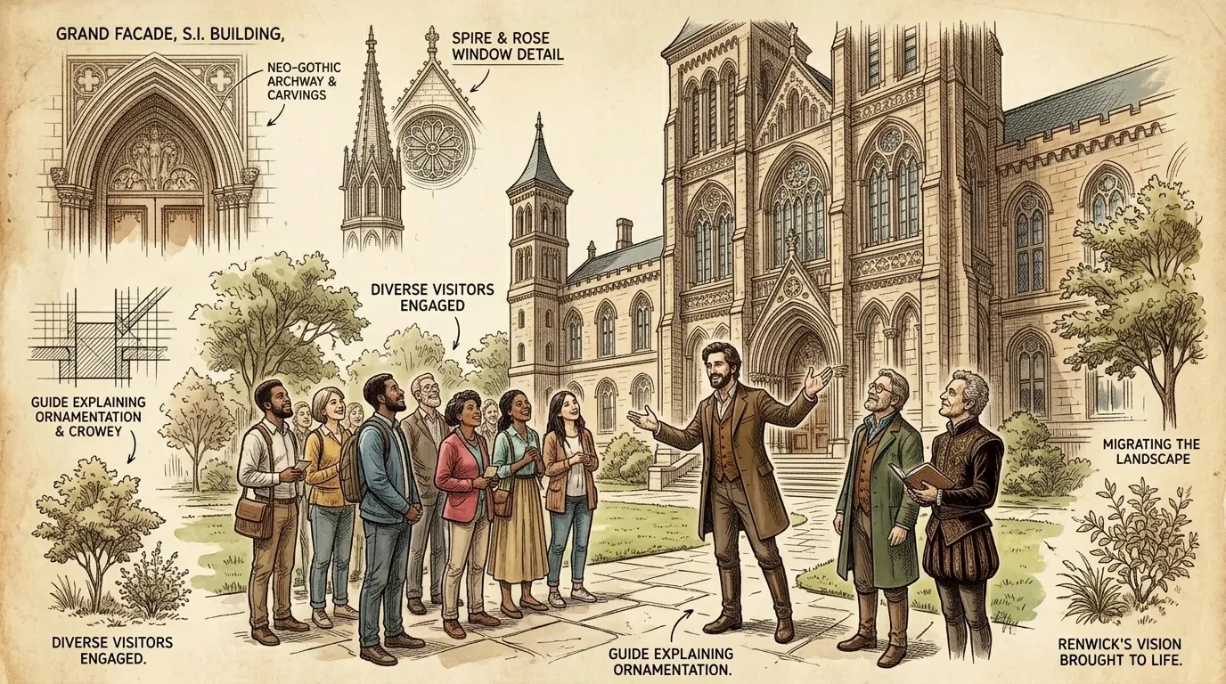 史密森尼学会大楼,作为美国抱负的象征,提醒着我们富有远见的建筑可以超越时间。小詹姆斯·伦威克的杰作继续激发着人们的敬畏和惊奇,邀请我们探索知识和人类… 史密森尼学会大楼,作为美国抱负的象征,提醒着我们富有远见的建筑可以超越时间。小詹姆斯·伦威克的杰作继续激发着人们的敬畏和惊奇,邀请我们探索知识和人类…