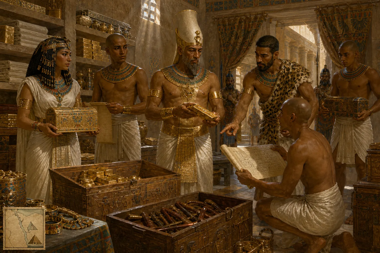 Within the bustling royal treasury at Memphis, the air is heavy with the scent of cedar and precious metals. Sneferu, a powerful man now in his mid-fifties… Within the bustling royal treasury at Memphis, the air is heavy with the scent of cedar and precious metals. Sneferu, a powerful man now in his mid-fifties…