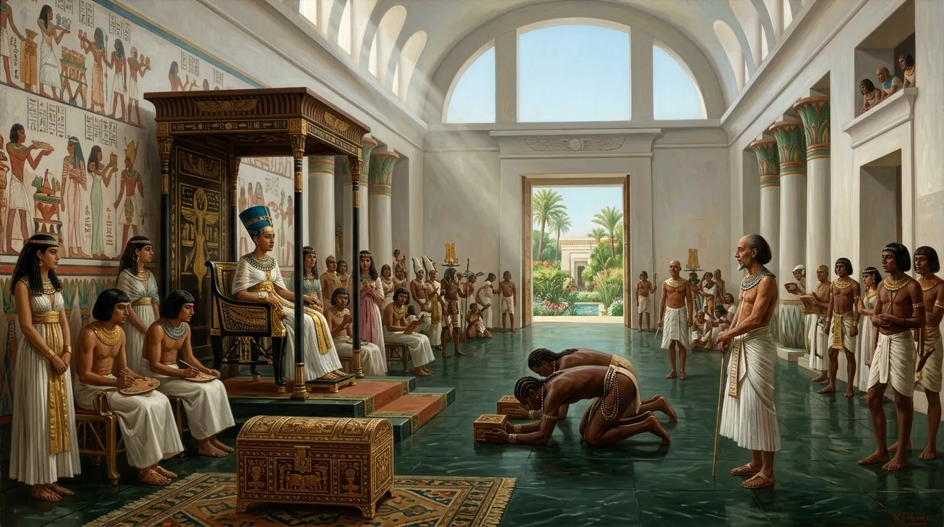 The audience chamber in the royal palace at Hawara buzzes with hushed anticipation. Nearly four millennia ago, King Sobekneferu, a woman now firmly in the… The audience chamber in the royal palace at Hawara buzzes with hushed anticipation. Nearly four millennia ago, King Sobekneferu, a woman now firmly in the…