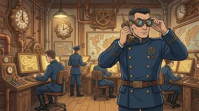 Across the city, Captain Gregor, head of the Clockwork Guard, received a disturbing report. "Three gears seized in the lower districts, Captain," a gruff voice… Across the city, Captain Gregor, head of the Clockwork Guard, received a disturbing report. "Three gears seized in the lower districts, Captain," a gruff voice…