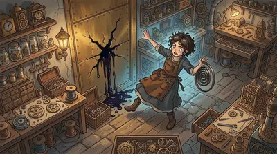Anya cautiously approached the wall, wrench raised. The scratching grew louder, more frantic. Suddenly, a crack snaked across the brass, and a dark, viscous… Anya cautiously approached the wall, wrench raised. The scratching grew louder, more frantic. Suddenly, a crack snaked across the brass, and a dark, viscous…