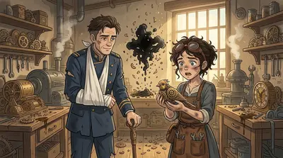 With a final, deafening shriek, the creature exploded into a cloud of brass shards and black goo. The songbird's melody faded, leaving a ringing silence in its… With a final, deafening shriek, the creature exploded into a cloud of brass shards and black goo. The songbird's melody faded, leaving a ringing silence in its…
