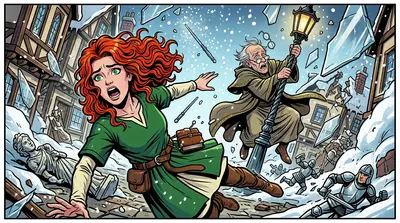 With a final crash, the snow globe shattered. Elara found herself lying on a vast, soft surface – a plush carpet. Above her loomed the gigantic furniture of a… With a final crash, the snow globe shattered. Elara found herself lying on a vast, soft surface – a plush carpet. Above her loomed the gigantic furniture of a…