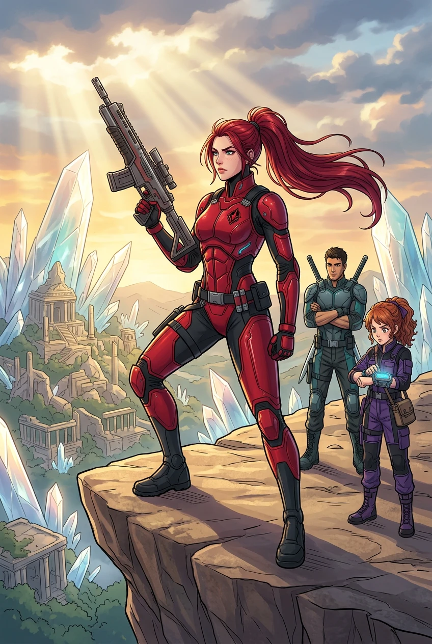Starfire Squad and the Crystal Caves — 图书封面 — Wonder Comics
