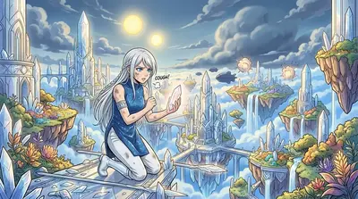 Coughing, Lyra noticed a small crystalline shard glowing with an unusual light. It was a memory crystal, infused with the ancient knowledge of Aerilon's… Coughing, Lyra noticed a small crystalline shard glowing with an unusual light. It was a memory crystal, infused with the ancient knowledge of Aerilon's…