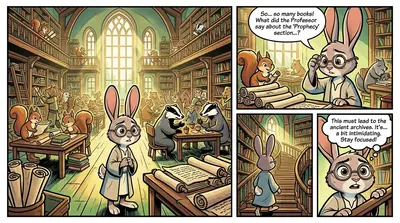 The sun dappled through leaves, illuminating the Great Forest Library. A bustling hub of activity, squirrels meticulously cataloged scrolls, while badgers…