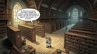 Barnaby's ears drooped. The Dream Weaver! A creature of nightmare, preying on the minds of forest dwellers. He steals our synthetic dreams! Barnaby shivered.