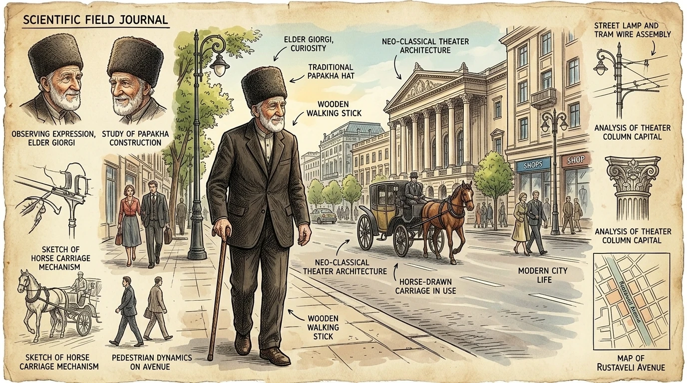 L'avenue Roustavéli, l'artère principale de Tbilissi, est un centre animé de culture, de commerce et de vie sociale. Bordée de grands bâtiments, de théâtres et… L'avenue Roustavéli, l'artère principale de Tbilissi, est un centre animé de culture, de commerce et de vie sociale. Bordée de grands bâtiments, de théâtres et…