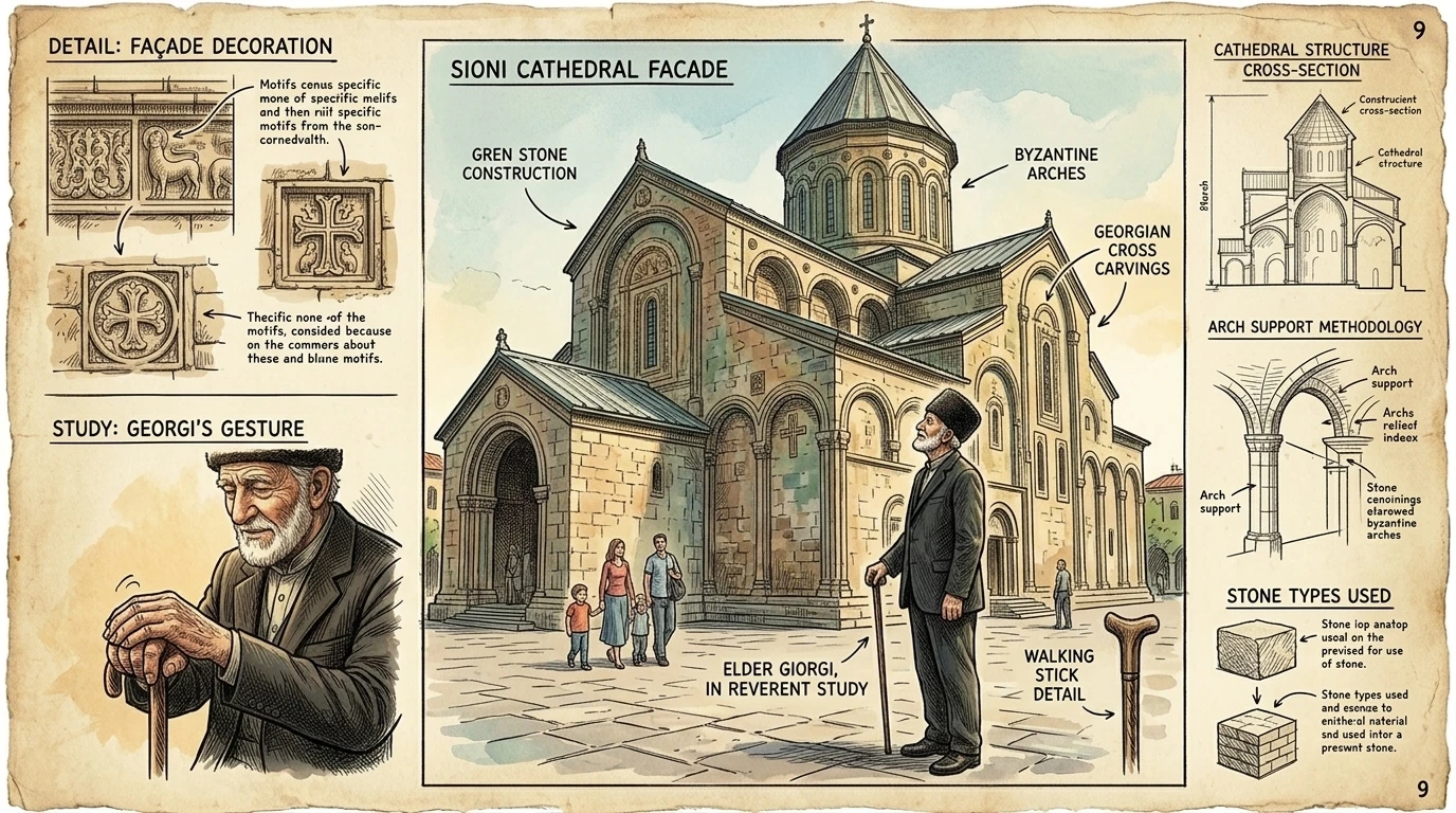 La cathédrale de Sioni, un centre spirituel majeur de l'Église orthodoxe géorgienne, a été témoin de siècles d'histoire de Tbilissi. La cathédrale de Sioni, un centre spirituel majeur de l'Église orthodoxe géorgienne, a été témoin de siècles d'histoire de Tbilissi.
