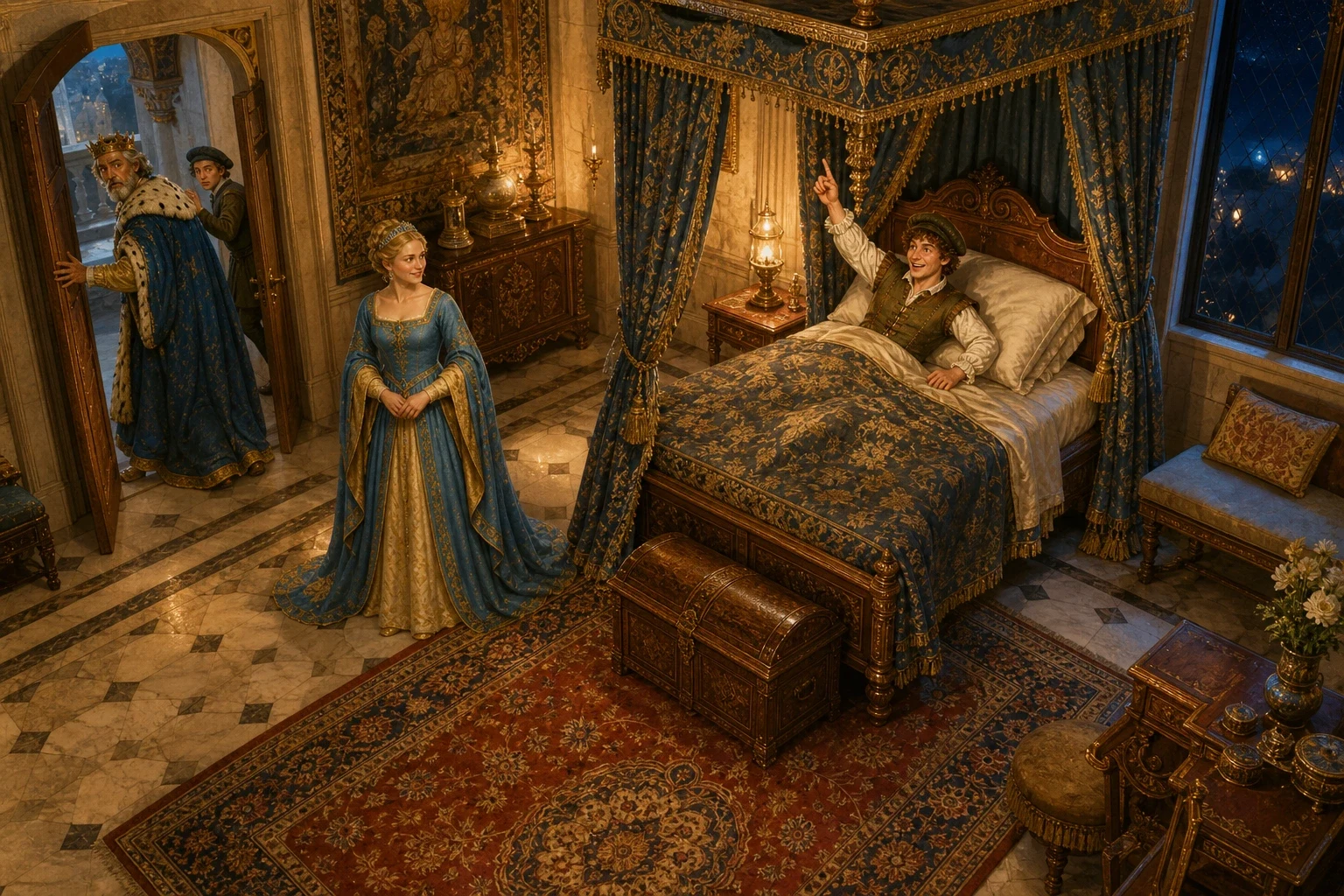 And so the little tailor was married to the princess and given half the kingdom, just as the king had promised. For a while all was well — but the princess soon… And so the little tailor was married to the princess and given half the kingdom, just as the king had promised. For a while all was well — but the princess soon…