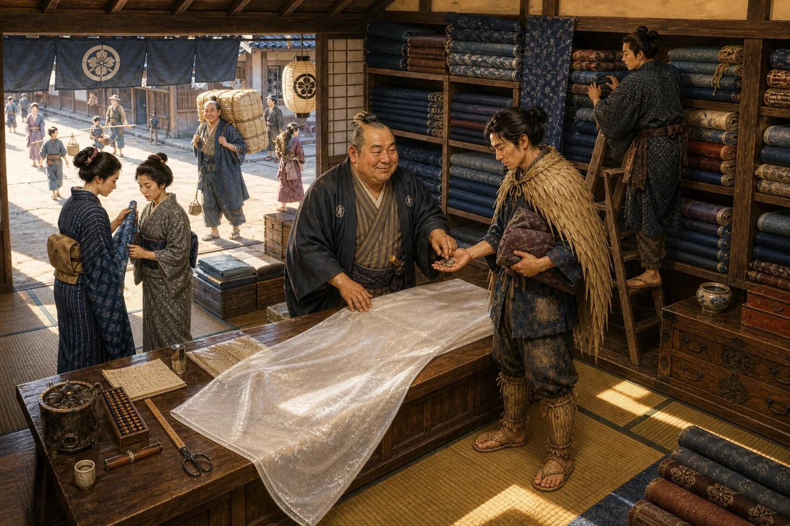She was in that room for three days and three nights, and he did not look, and he did not sleep much either, listening to the loom going. She was in that room for three days and three nights, and he did not look, and he did not sleep much either, listening to the loom going.