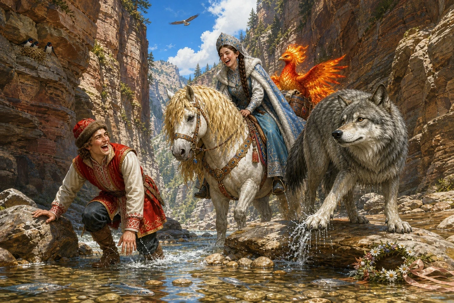 Now there was a difficulty, because Ivan had promised Elena to Tsar Afron and the horse to Tsar Dolmat, and he had no intention of handing over either, and he… Now there was a difficulty, because Ivan had promised Elena to Tsar Afron and the horse to Tsar Dolmat, and he had no intention of handing over either, and he…