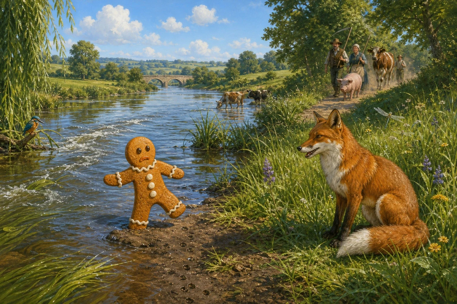 And then the lane came out at a river, and the gingerbread man stopped. It was a wide river and it was running fast, and it was the first thing all day that had… And then the lane came out at a river, and the gingerbread man stopped. It was a wide river and it was running fast, and it was the first thing all day that had…