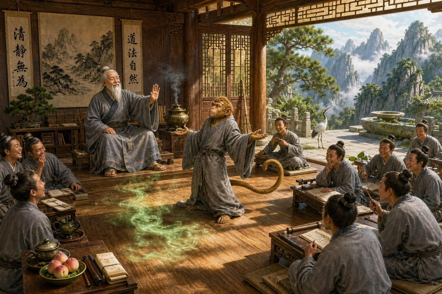 He was king for three hundred years and more, and then one day at a feast he put down his cup and began to cry, and told the astonished monkeys that one day…