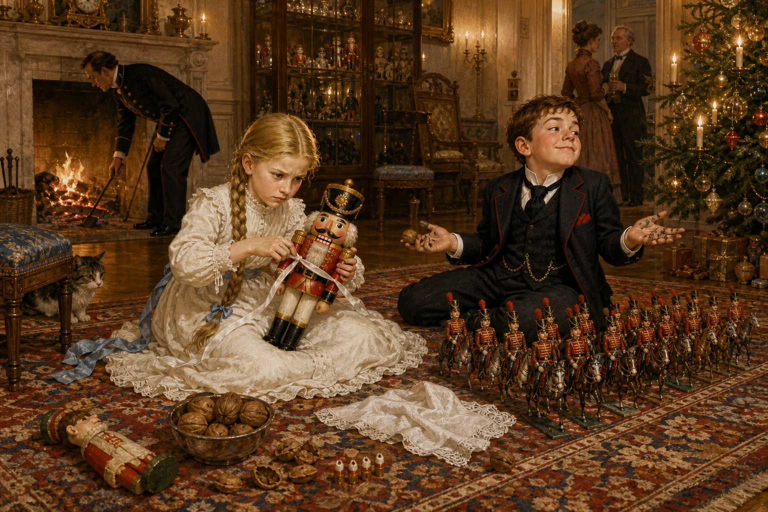 Fritz wanted the Nutcracker too, of course, the moment he saw that Marie had him. He took him and fed him the biggest nuts in the bowl, one after another — the… Fritz wanted the Nutcracker too, of course, the moment he saw that Marie had him. He took him and fed him the biggest nuts in the bowl, one after another — the…