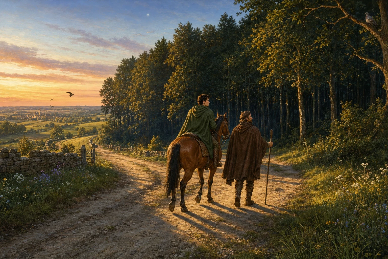 Once, a king's son wished to see the world beyond his father's house, and he took with him only one companion: a servant he trusted above all others. Once, a king's son wished to see the world beyond his father's house, and he took with him only one companion: a servant he trusted above all others.