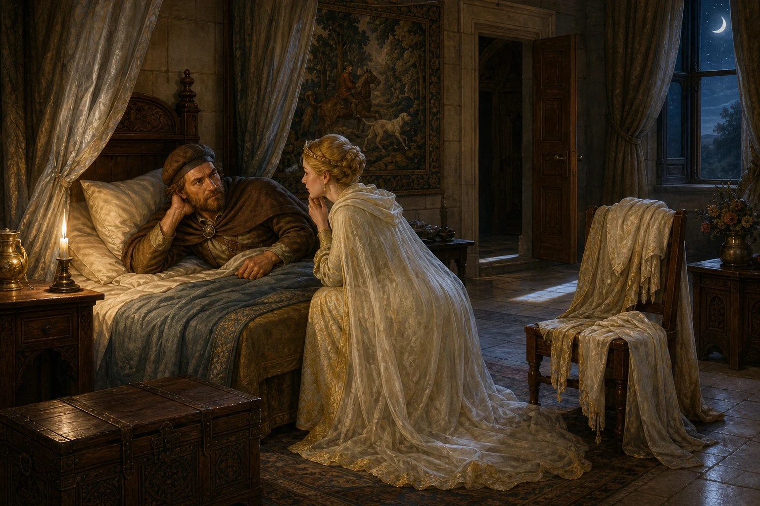 The princess had three days to find the answer, and she tried everything her books of riddles could teach her, but none of them held anything like it. The princess had three days to find the answer, and she tried everything her books of riddles could teach her, but none of them held anything like it.
