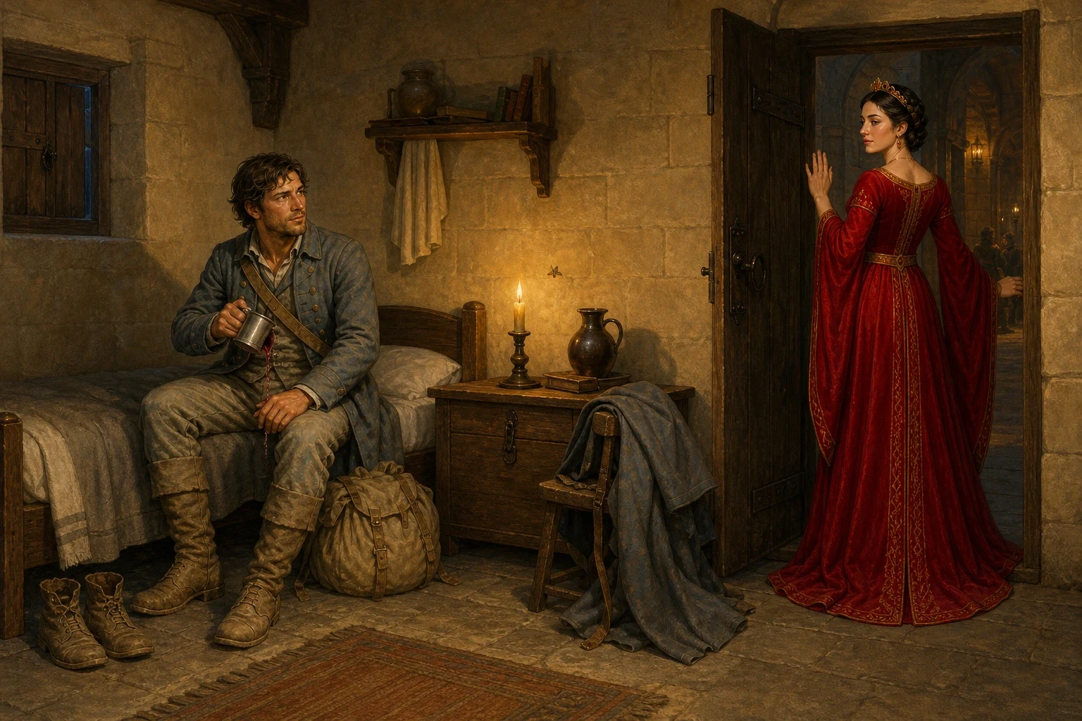 The soldier offered himself as the next to try, and that evening he was given a small chamber just off the princesses' own locked room, with a comfortable bed… The soldier offered himself as the next to try, and that evening he was given a small chamber just off the princesses' own locked room, with a comfortable bed…