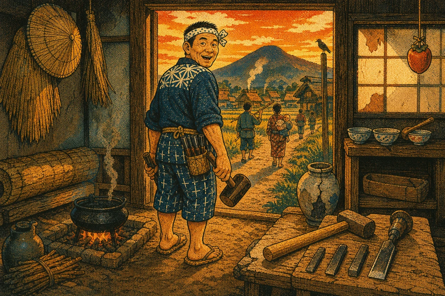 He said it in the doorway of his own hut, where he had slept every night of his life. There was a straw mat, a cooking pot, a shelf with three bowls, and a…