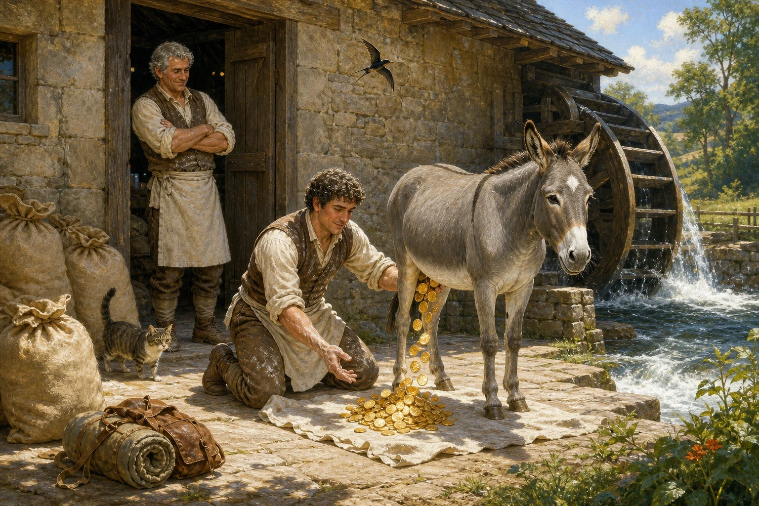 The Table, the Donkey and the Stick — book cover — Wonder Tales The Table, the Donkey and the Stick — book cover — Wonder Tales