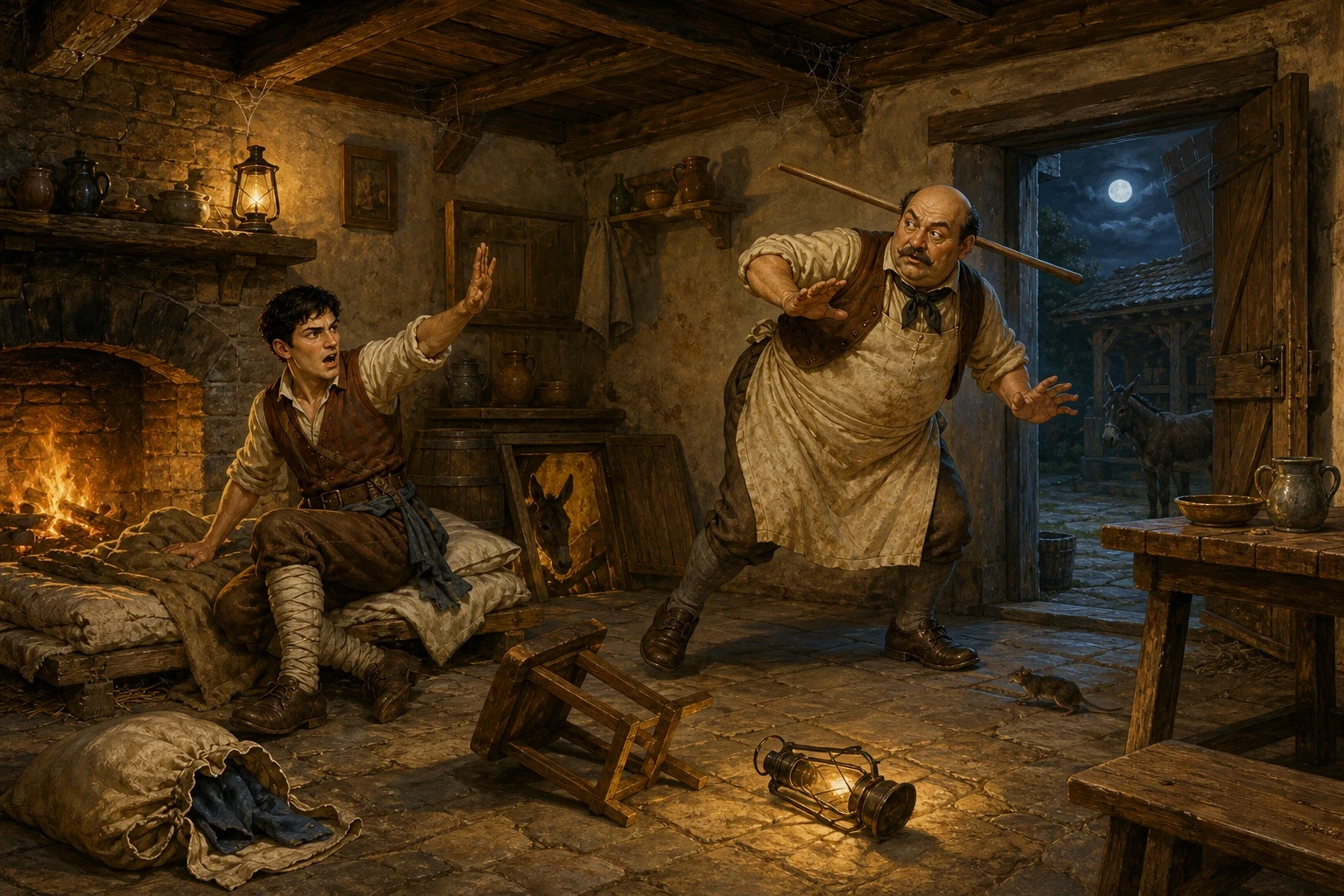 That evening Jakob came to the very same inn where his brothers had stayed, though he did not yet know it. He ate his supper, said nothing of what was in his… That evening Jakob came to the very same inn where his brothers had stayed, though he did not yet know it. He ate his supper, said nothing of what was in his…