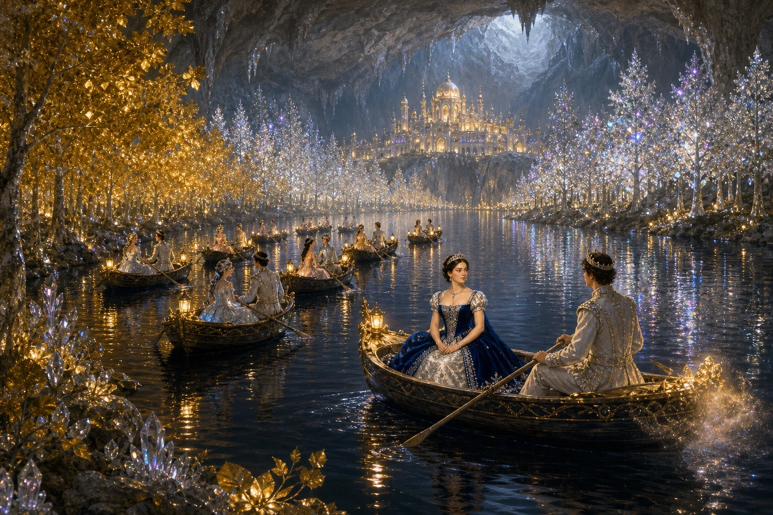 On they went, through a second forest where every tree glittered with gold, and then a third that blazed with trees of sparkling diamond, scattering rainbow… On they went, through a second forest where every tree glittered with gold, and then a third that blazed with trees of sparkling diamond, scattering rainbow…