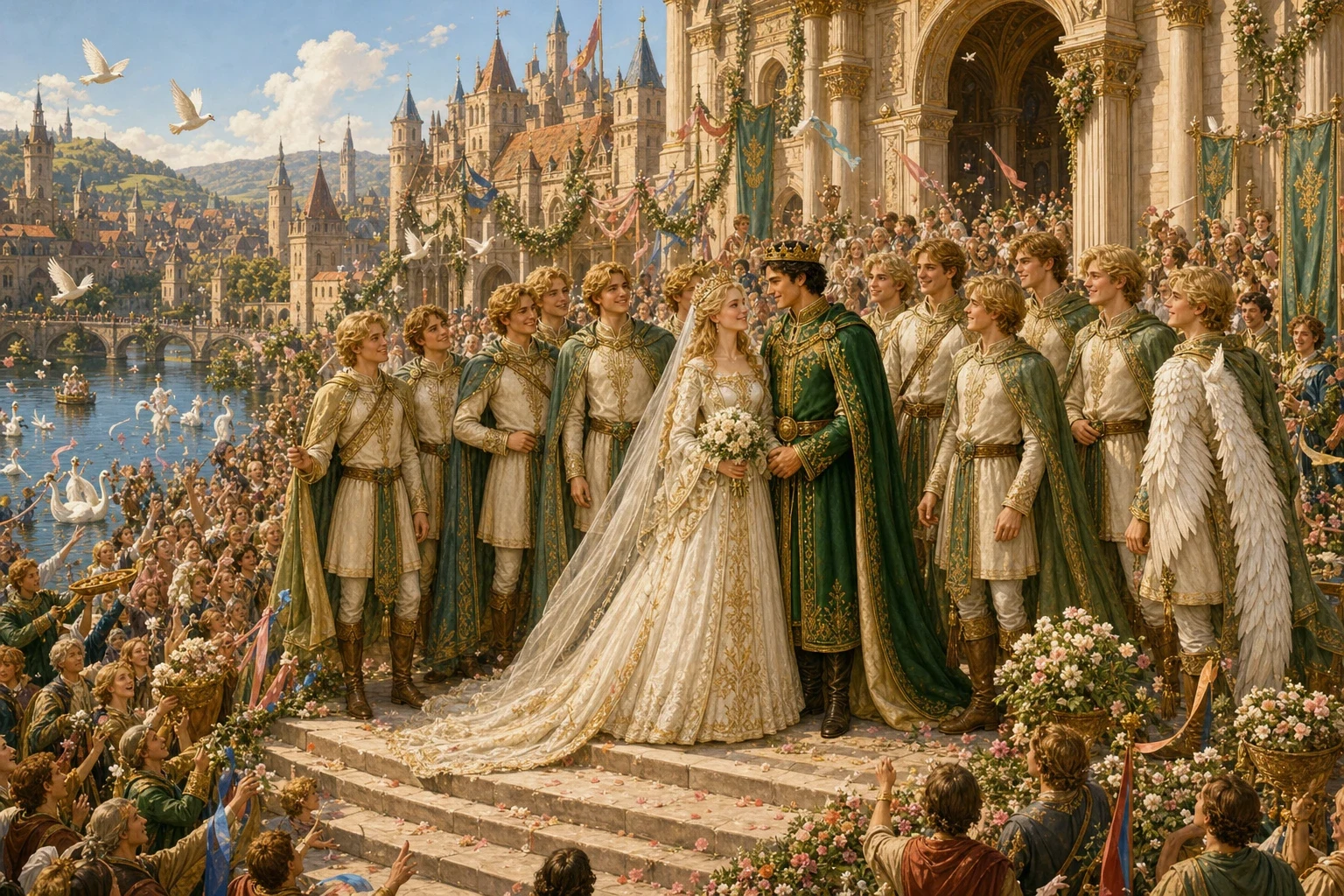 And so, after so much sorrow and such a long, silent labour of love, everything was set right at last. The wicked queen's power was broken and undone, and she…