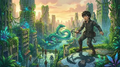Kai stumbled back, his eyes wide with terror. Rexus vanished into the shadows, leaving Kai alone to face the monstrous beast. Kai stumbled back, his eyes wide with terror. Rexus vanished into the shadows, leaving Kai alone to face the monstrous beast.