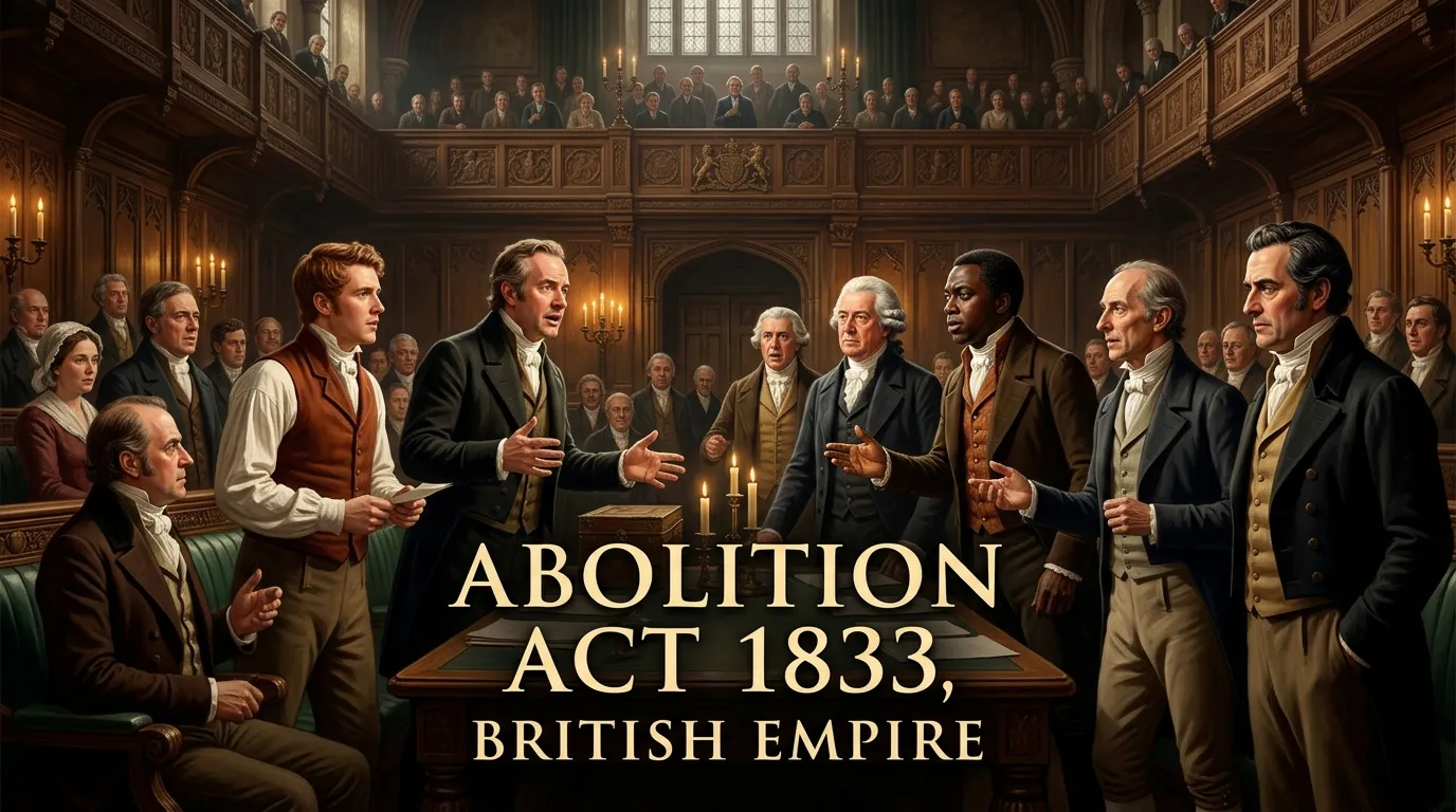 The Abolition of Slavery in the British Empire (1833) — book cover — Wonder History