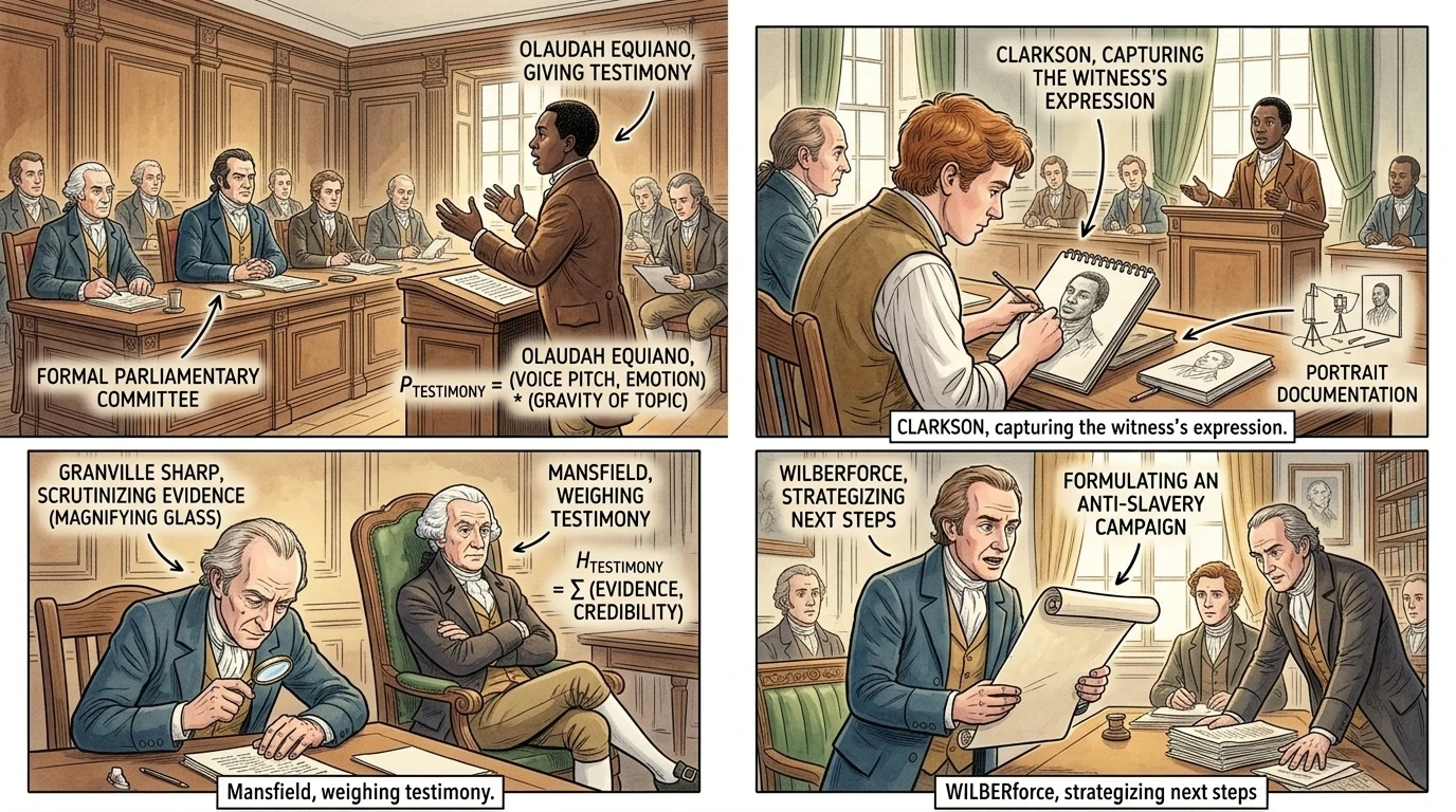 Olaudah Equiano, a former slave, testified before a parliamentary committee. "I was stolen from my home in Africa," he recounted, his voice strong despite the…