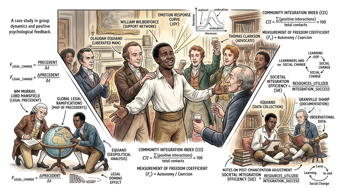 Equiano heard the news in London, surrounded by friends and supporters. Tears streamed down his face. "Freedom!" he exclaimed. "At last, justice has prevailed!"