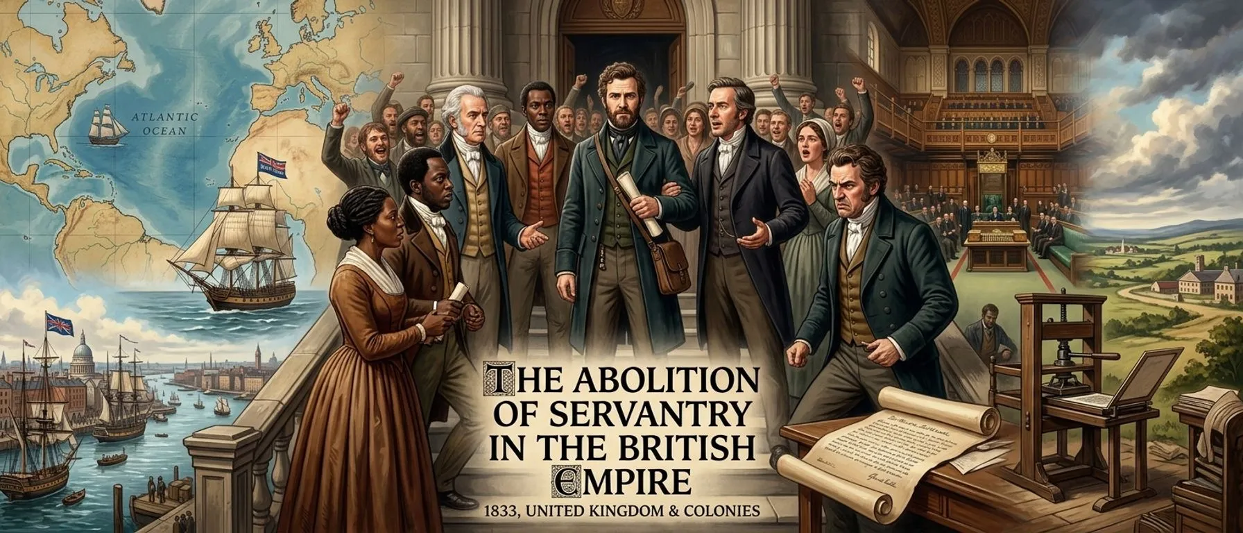The Abolition of Slavery in the British Empire — United Kingdom & Colonies (1833, United Kingdom & Colonies) — book cover — Wonder History The Abolition of Slavery in the British Empire — United Kingdom & Colonies (1833, United Kingdom & Colonies) — book cover — Wonder History