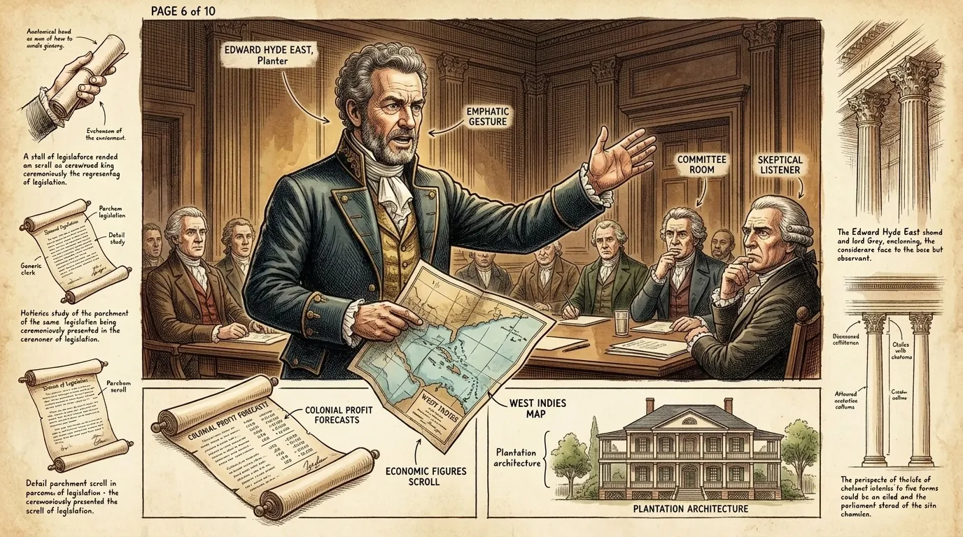 Edward Hyde East, representing the West India lobby, used every argument he could to defend slavery. He argued it was essential for the British economy and the… Edward Hyde East, representing the West India lobby, used every argument he could to defend slavery. He argued it was essential for the British economy and the…