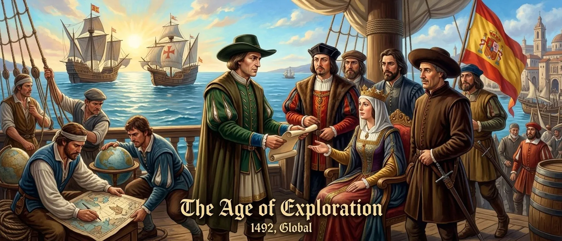 The Age of Exploration — Global (Europe, Americas, Africa, Asia) (1492, Global) — book cover — Wonder History The Age of Exploration — Global (Europe, Americas, Africa, Asia) (1492, Global) — book cover — Wonder History