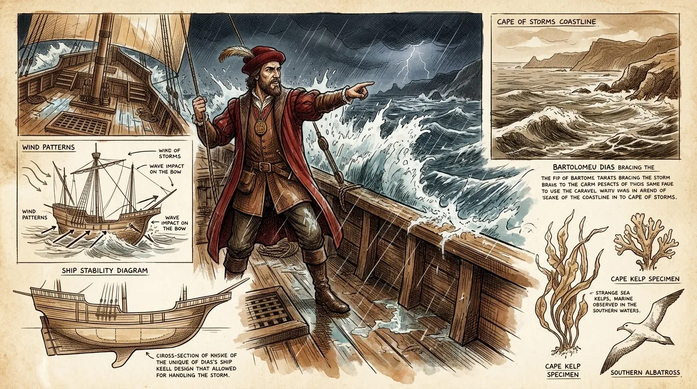 Bartolomeu Dias, a Portuguese explorer, rounded the Cape of Good Hope in 1488, proving that a sea route to the Indian Ocean was possible. Bartolomeu Dias, a Portuguese explorer, rounded the Cape of Good Hope in 1488, proving that a sea route to the Indian Ocean was possible.