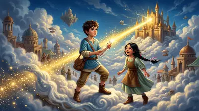 Suddenly, Finn remembered the empty bottle they used to weigh down the string. He looked at Lila and, using the bottle as a lens, directed the captured sunshine… Suddenly, Finn remembered the empty bottle they used to weigh down the string. He looked at Lila and, using the bottle as a lens, directed the captured sunshine…