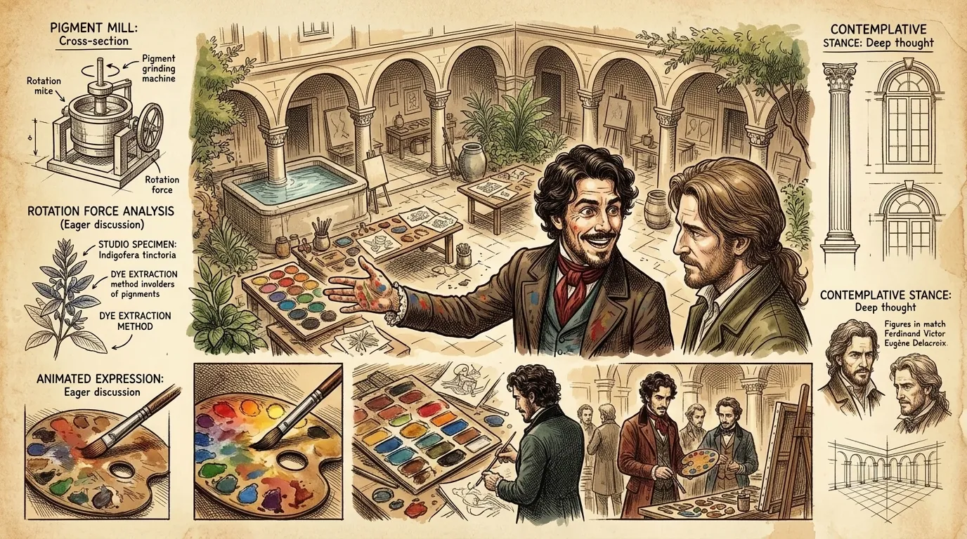 Delacroix experimented endlessly with color, seeking to capture the emotional intensity he felt. He studied the Old Masters, particularly Rubens and Titian…