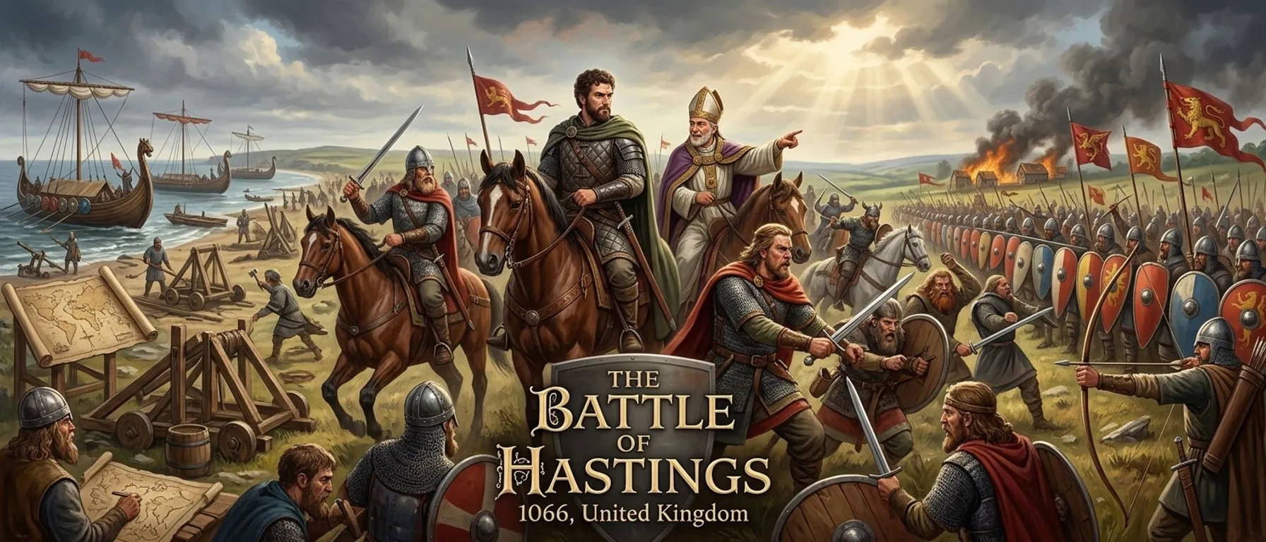 The Battle of Hastings (1066, United Kingdom) — book cover — Illustrated True Stories from World History